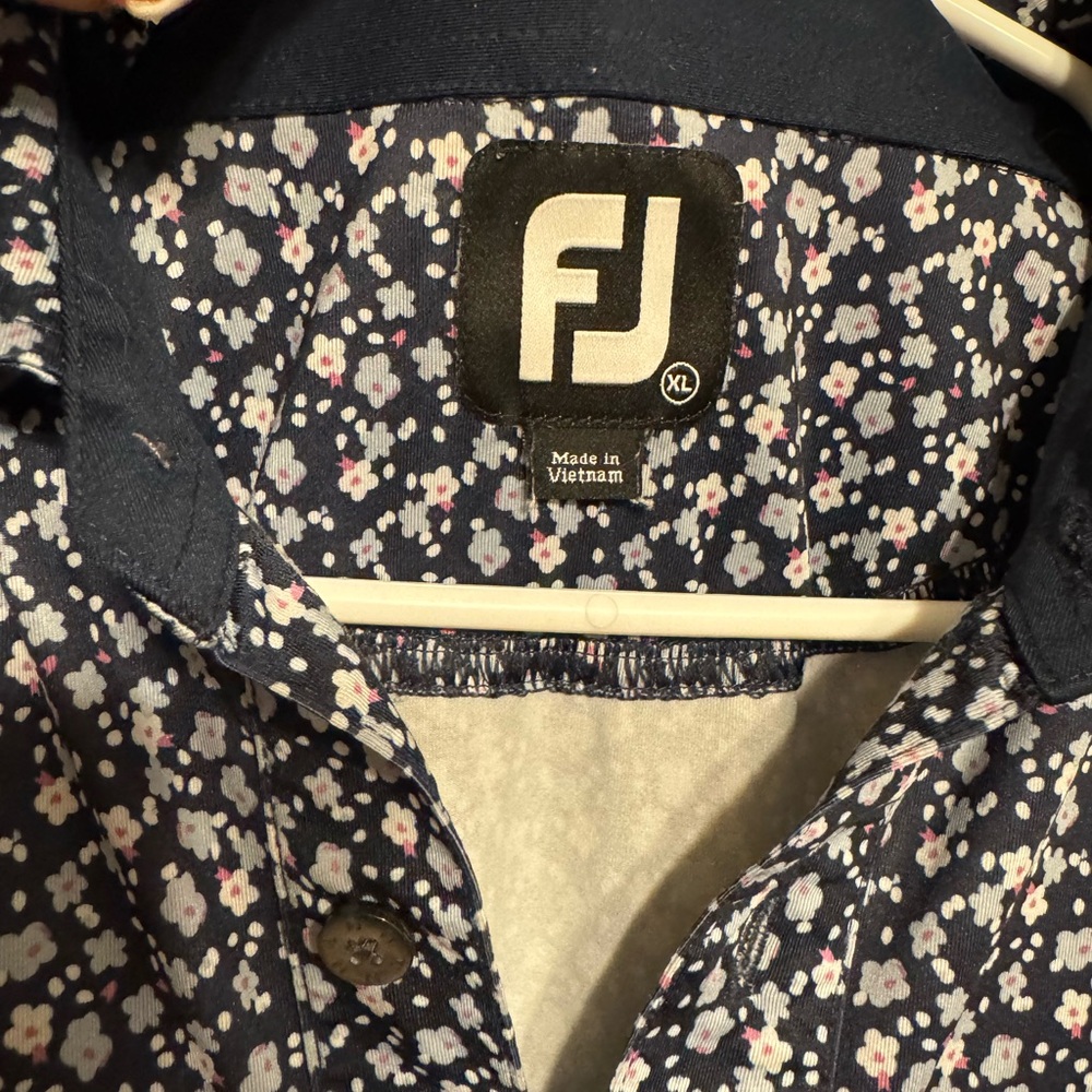 Floral Button-Up Shirt with FJ Logo